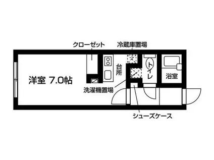 NASIC永山(ワンルーム/3階)の間取り写真