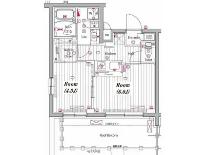ガーラヴィスタ練馬(2K/5階)の間取り写真