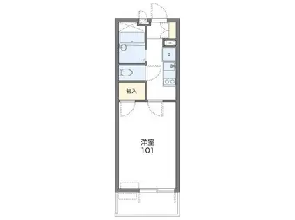 レオパレスエスポワール桜木町(1K/2階)の間取り写真