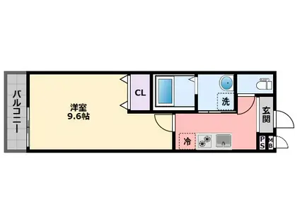 フジパレス西宮西福町II番館(1K/1階)の間取り写真