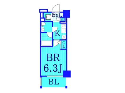 レア横濱ヴィヴァーチェ(1K/2階)の間取り写真