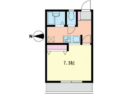 DREAM HILLS(1K/2階)の間取り写真