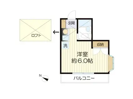 シャトレーシブヤ(1K/1階)の間取り写真