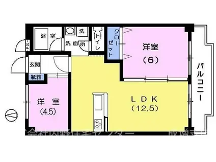 パークマンション(2LDK/2階)の間取り写真