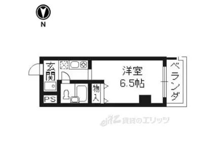 GLOIRE烏丸五条(1K/2階)の間取り写真