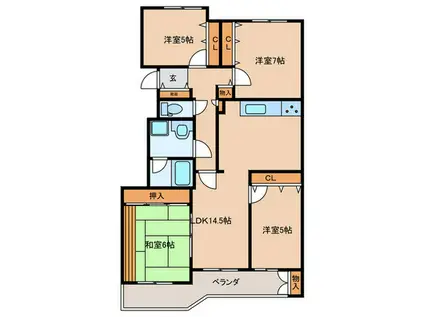 T′SGARDEN横浜反町(4LDK/5階)の間取り写真