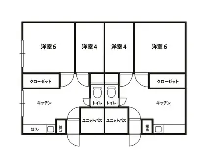 クレール若村(2DK/2階)の間取り写真