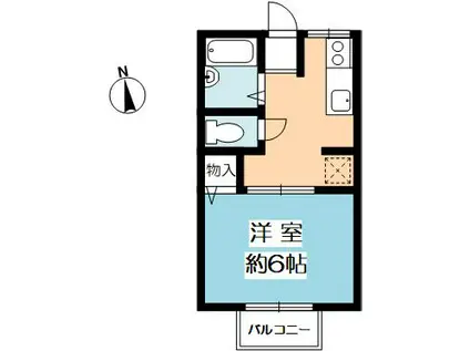 ブランシェ(1K/2階)の間取り写真