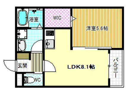 センショウトラスト(1LDK/3階)の間取り写真