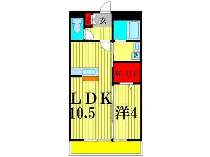エミナンス(1LDK/3階)の間取り写真