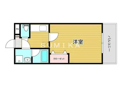 東古松S-1ビル(1K/4階)の間取り写真