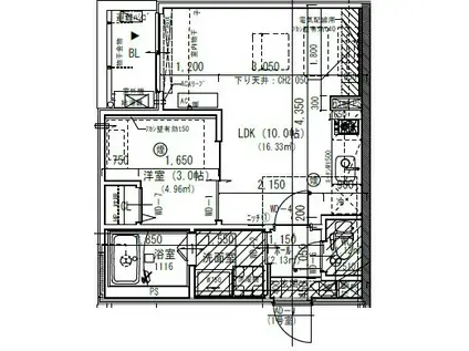 JACK MOTOSHIBATAHIGASHIII(1LDK/2階)の間取り写真