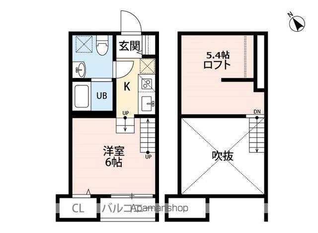MAISON DE CHARMANT(ワンルーム/2階)の間取り写真