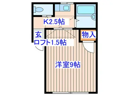 ラフォーレ泉(1K/1階)の間取り写真