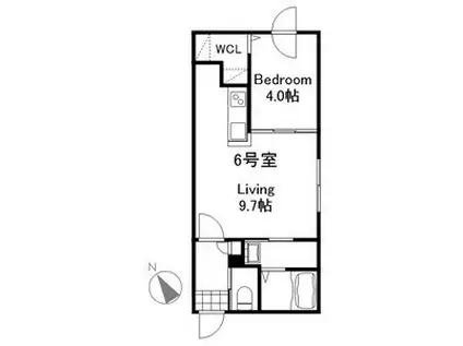 PT RESIDENCE麻生 ピーティーレジデンス(1LDK/3階)の間取り写真