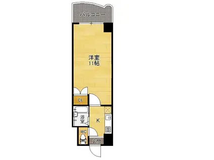 NO31Gプロジェクト天神(1K/7階)の間取り写真