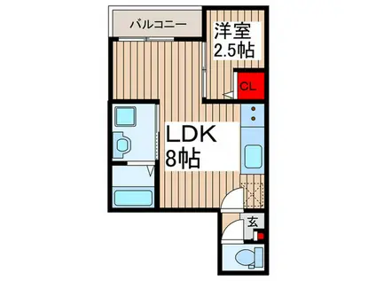 JACK YOSHINO II(1LDK/3階)の間取り写真