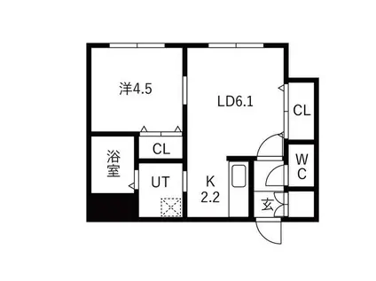 EEL麻生(1LDK/3階)の間取り写真