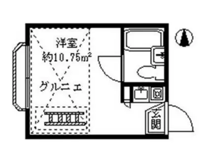 ライフピア豊島園(ワンルーム/2階)の間取り写真