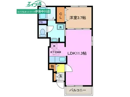 アクティブ・レジデンス(1LDK/1階)の間取り写真