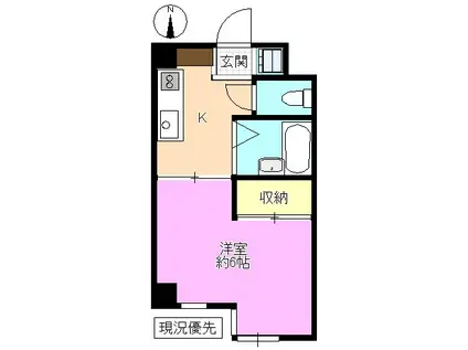 メゾン田町(1K/1階)の間取り写真