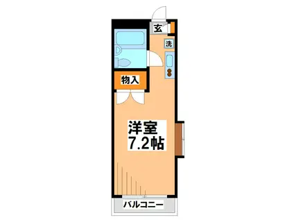 メゾンド2(ワンルーム/2階)の間取り写真