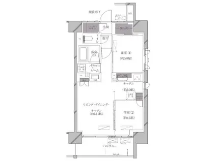 A-STANDARD芝浦 A-STANDARD芝浦(2LDK/5階)の間取り写真