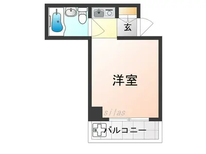 シャルマンフジ大体大(ワンルーム/3階)の間取り写真