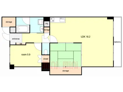 パラツィーナセシリア第ニ甲陽園(3LDK/6階)の間取り写真