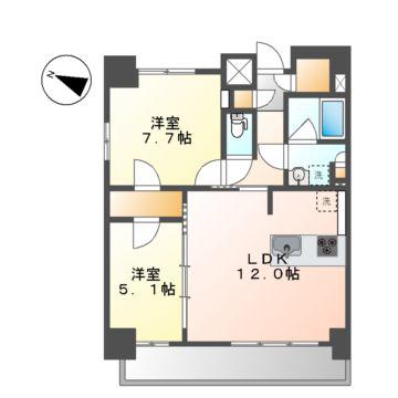 S-RESIDENCE上社南AMANTE(2LDK/3階)の間取り写真