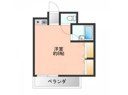 エクセシオール(1K/2階)の間取り写真