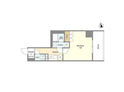 オープンブルーム綾瀬(1K/2階)の間取り写真