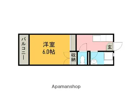 みやまコーポ豊明(1K/1階)の間取り写真