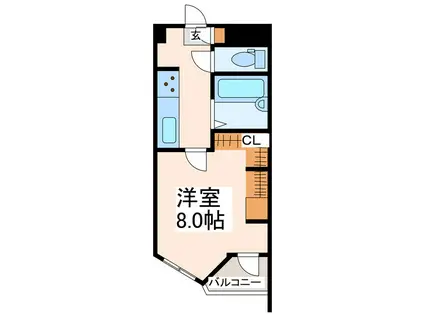 アプリーレ京町(1K/3階)の間取り写真