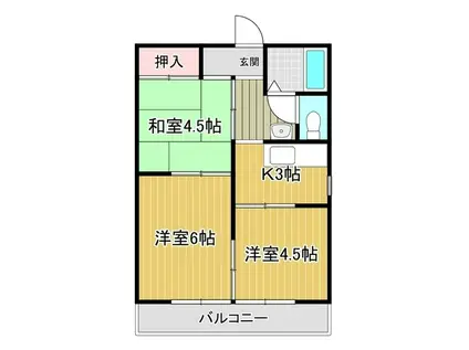 サンシティ寿(3K/2階)の間取り写真
