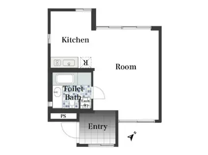 メゾン・デュ・ディズイット(1LDK/1階)の間取り写真