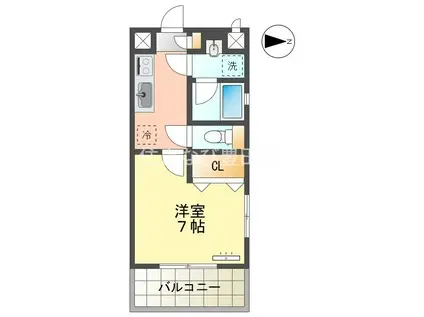 プロシード豊田(1K/6階)の間取り写真