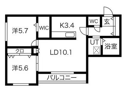 GRACE IMPACT (2LDK/4階)の間取り写真