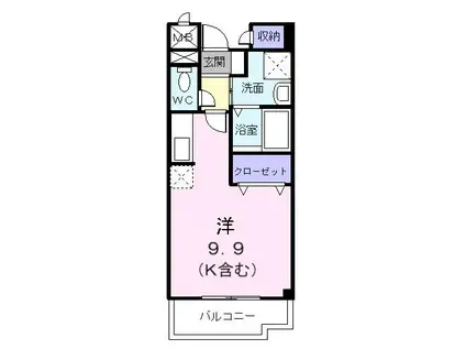 フロリーレン・セキ(ワンルーム/5階)の間取り写真