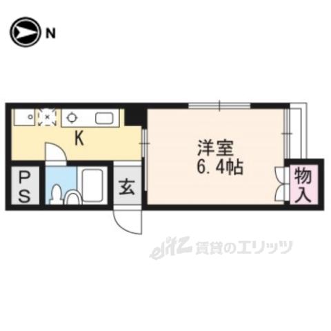 SKBマンション(1K/4階)の間取り写真