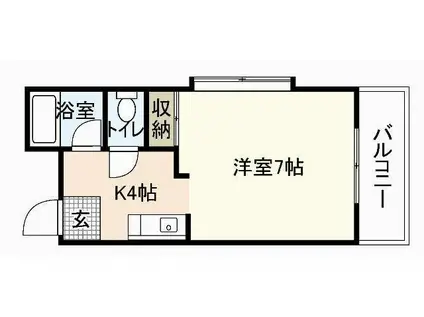 サントーマス大芝(1K/2階)の間取り写真