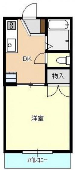 ノーブルハイツ(1K/1階)の間取り写真