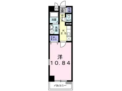 アイリス(1K/3階)の間取り写真