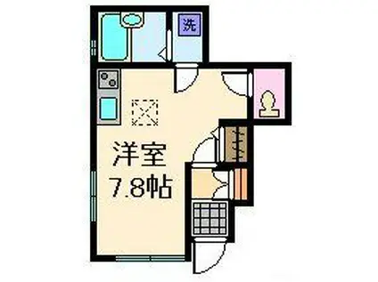 RASTA.C(ワンルーム/1階)の間取り写真