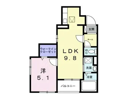 シトラス・T(1LDK/1階)の間取り写真
