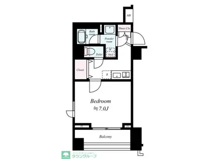 ブライズ練馬ノース(1K/3階)の間取り写真