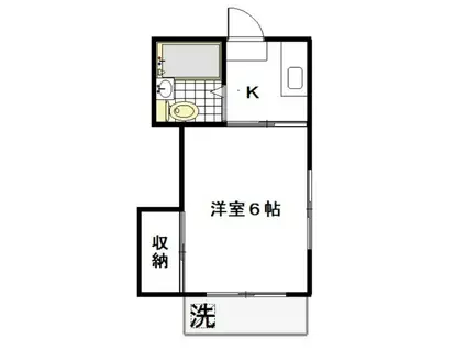 コーポ井出(1K/2階)の間取り写真