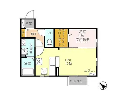 ストリート土合(1LDK/1階)の間取り写真