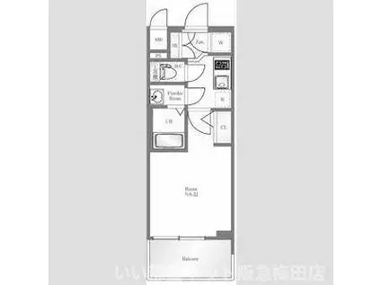 エスリード新梅田ノースポイント(1K/8階)の間取り写真