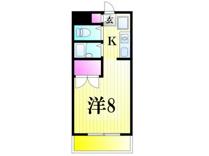 ラ・メゾン本八幡(ワンルーム/2階)の間取り写真